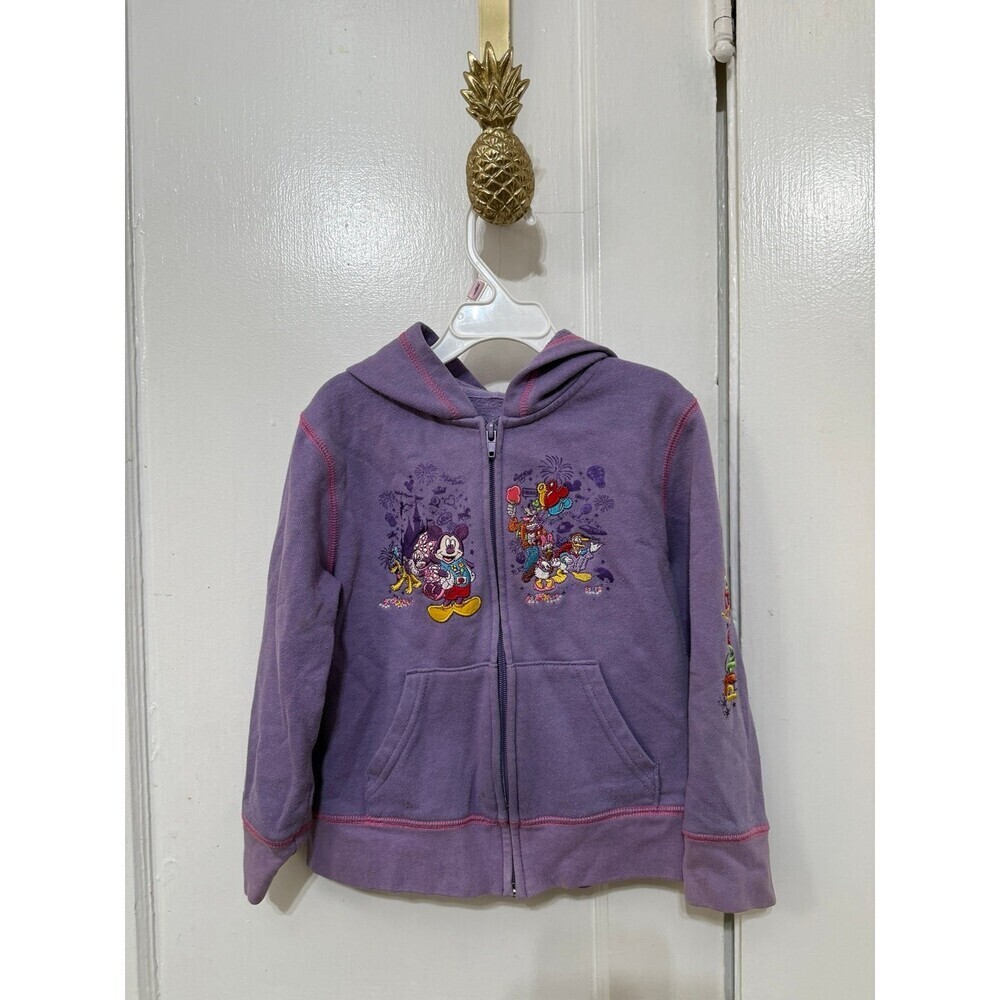 Disney Parks kids size small purple embroidered sweater